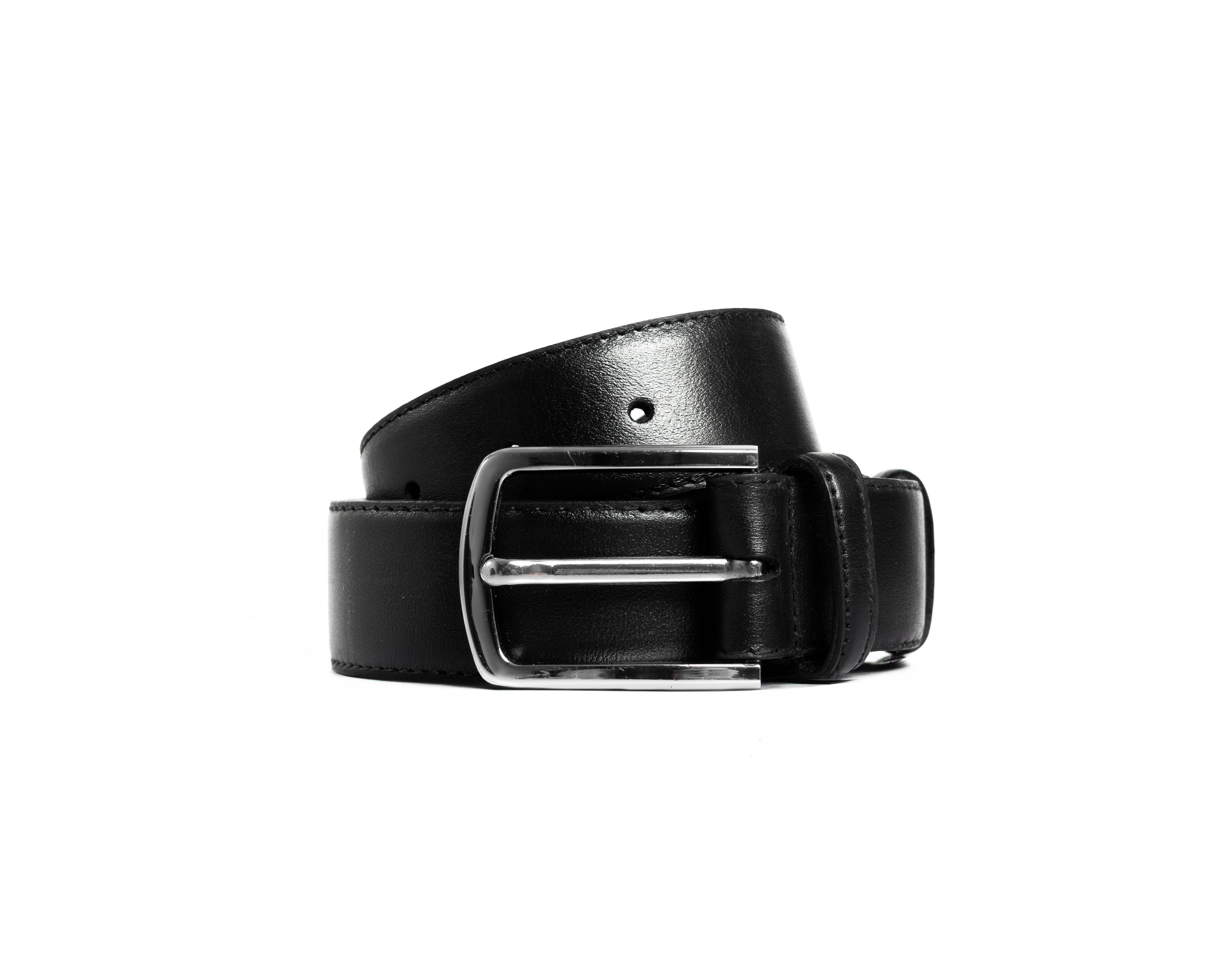 Handmade Black Leather Belt