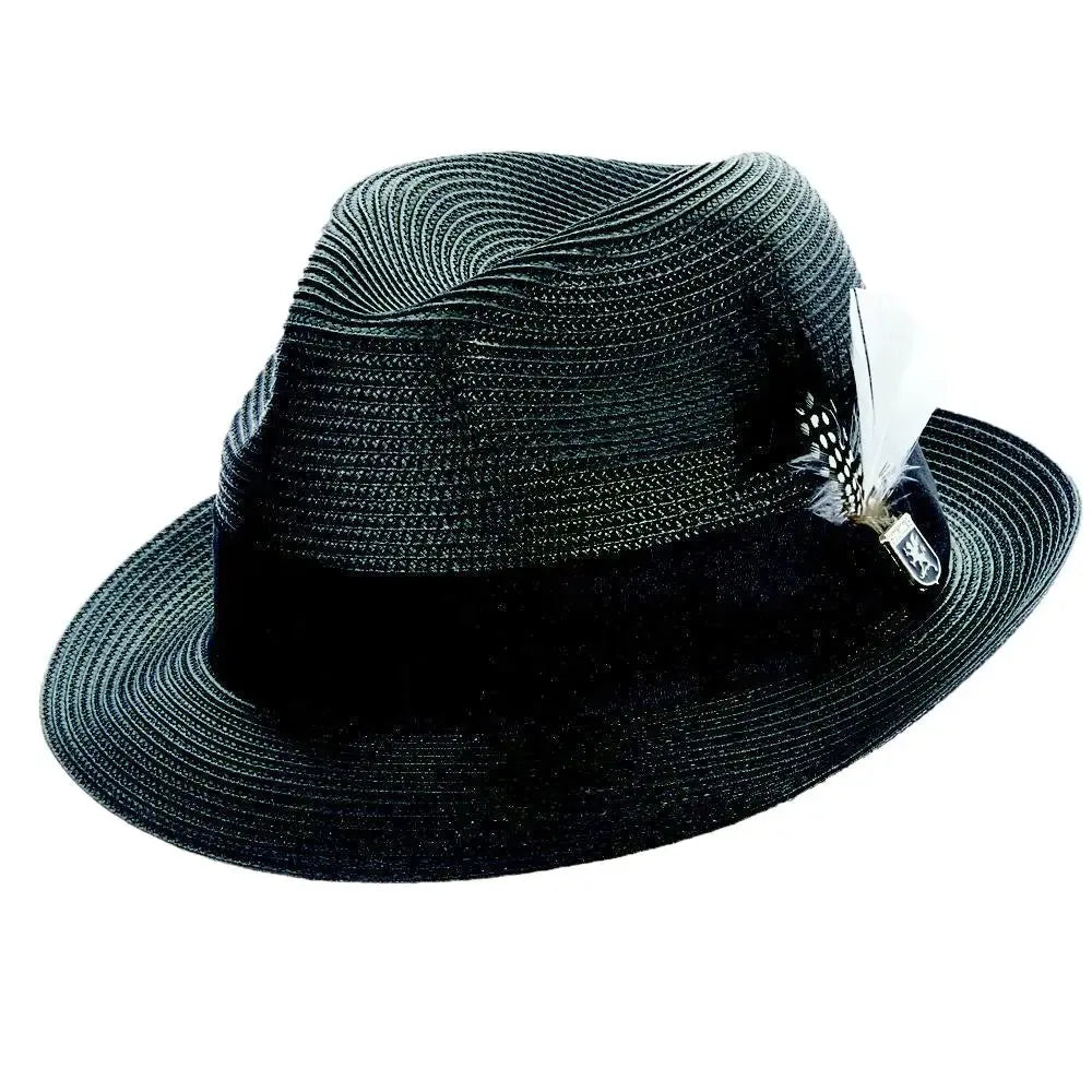 Stacy Adams Belmont - Straw Fedora Hat