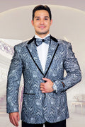 "Atlantis" Black Blazer Jacket Notch