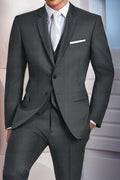 "Madison" Steel Grey Suit Jacket Notch (Separates)